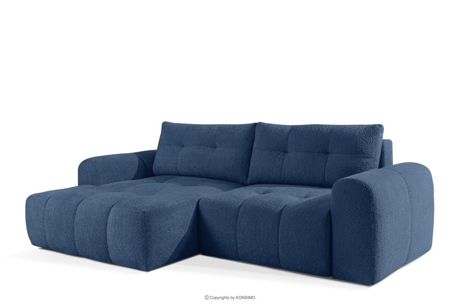RAVIA Wohnzimmergarnitur im Japandi-Stil Boucle marineblau dunkelblau - Foto 6