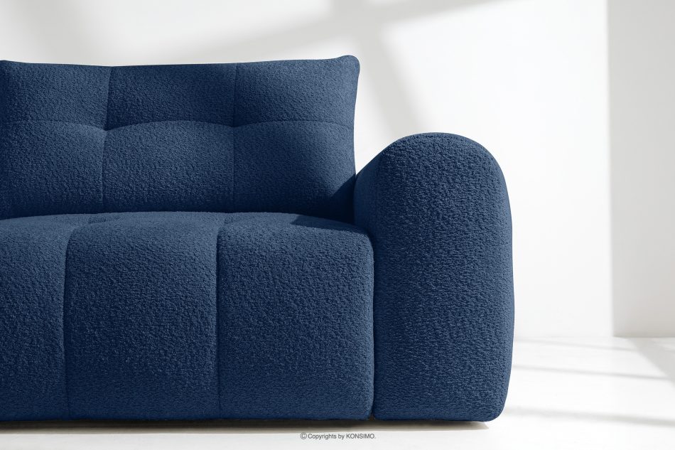 RAVIA Wohnzimmergarnitur im Japandi-Stil Boucle marineblau dunkelblau - Foto 8