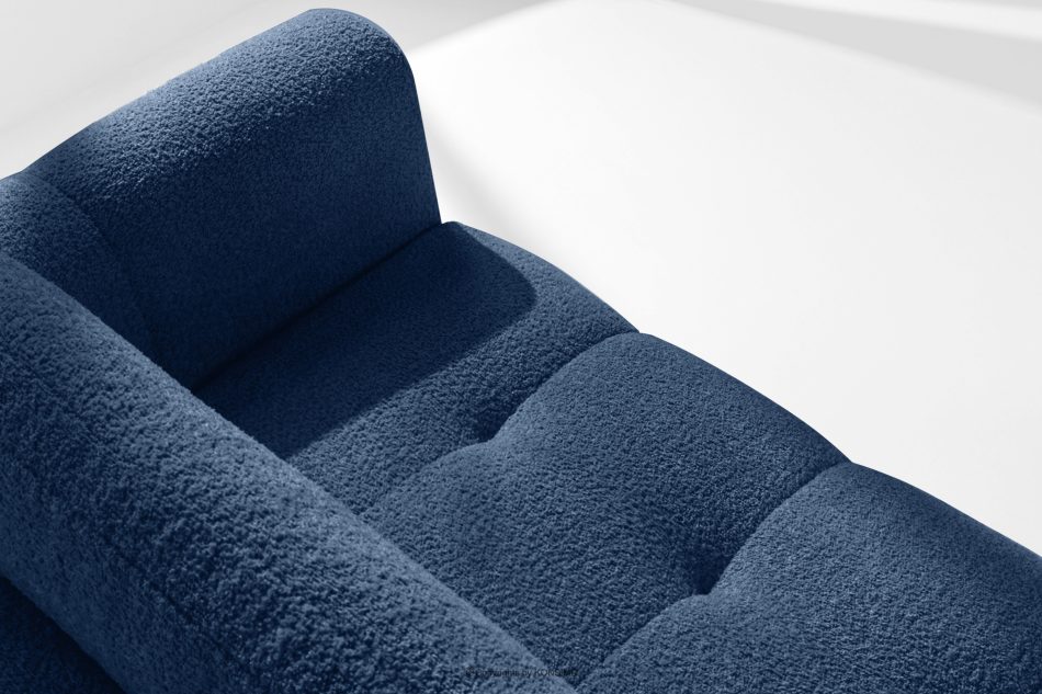 RAVIA Wohnzimmergarnitur im Japandi-Stil Boucle marineblau dunkelblau - Foto 9