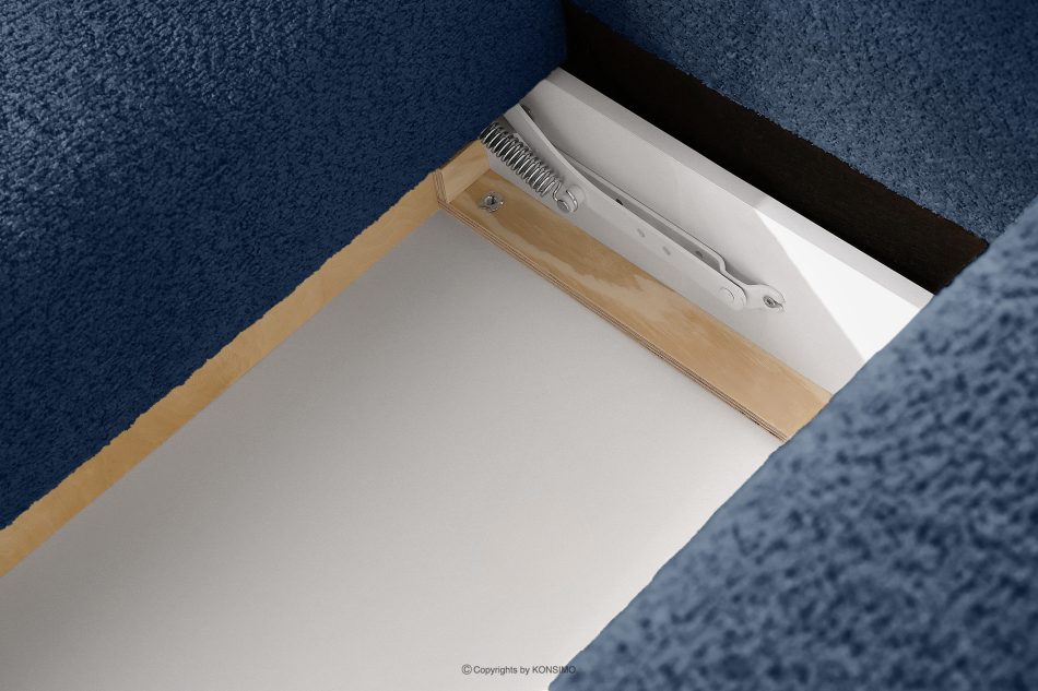 RAVIA Wohnzimmergarnitur im Japandi-Stil Boucle marineblau dunkelblau - Foto 15