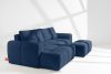 RAVIA Wohnzimmergarnitur im Japandi-Stil Boucle marineblau dunkelblau - Foto 20