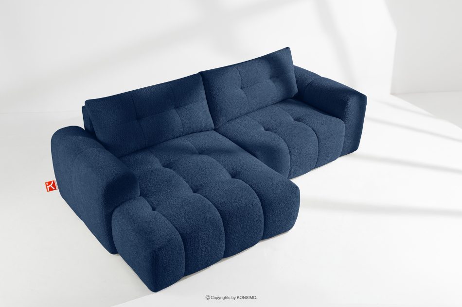 RAVIA Wohnzimmergarnitur im Japandi-Stil Boucle marineblau dunkelblau - Foto 20