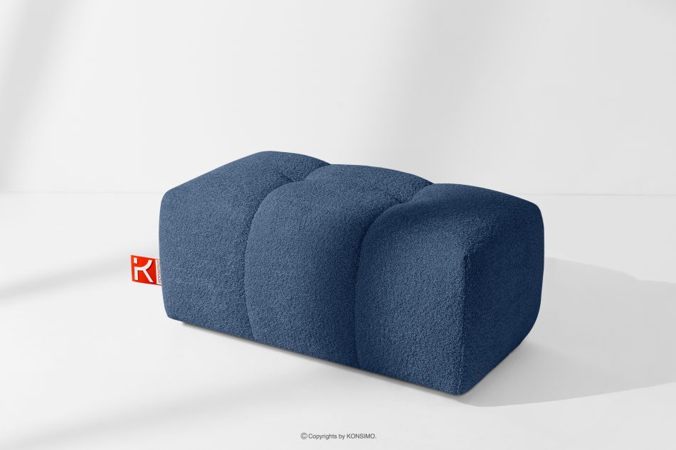 RAVIA Wohnzimmergarnitur im Japandi-Stil Boucle marineblau dunkelblau - Foto 23