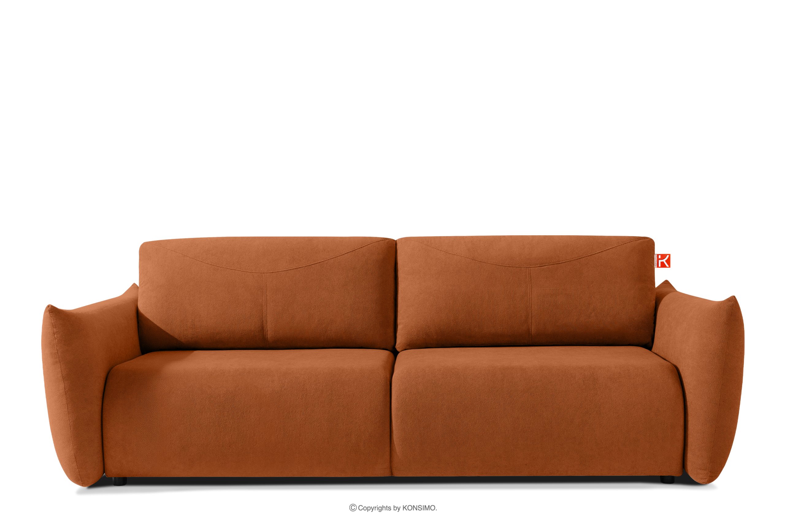 Couch Rostrot Modernes Sofa mit Bettkasten in Rostrot LAVIS - Farbe rot - KONSIMO ...