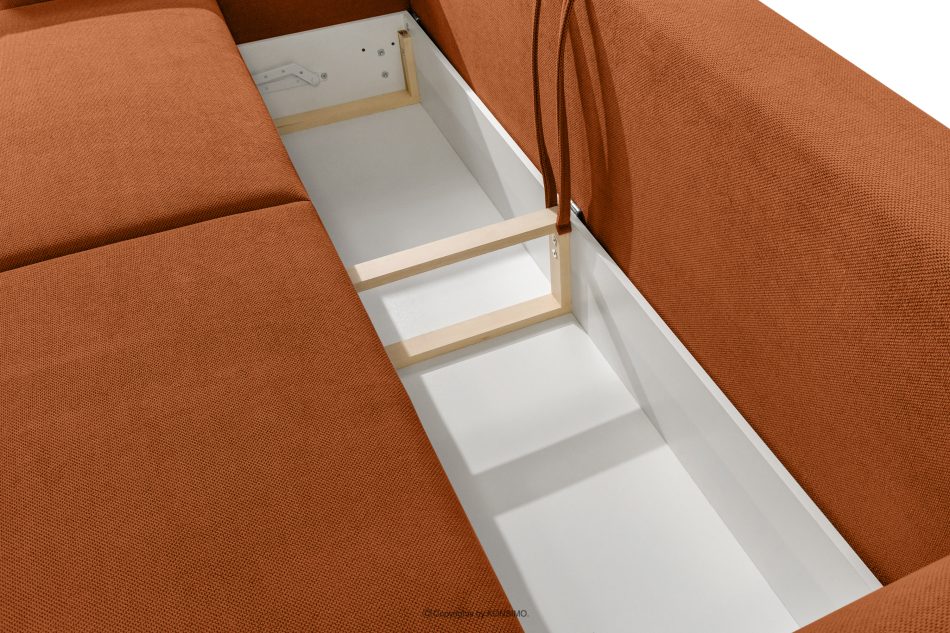 LAVIS Modernes Sofa mit Bettkasten in Rostrot rot - Foto 10