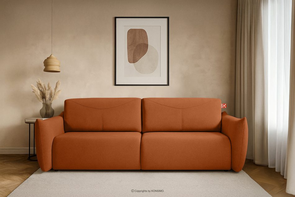 LAVIS Modernes Sofa mit Bettkasten in Rostrot rot - Foto 11