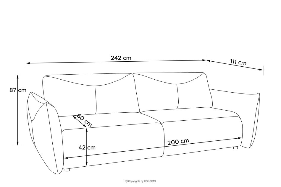 LAVIS Modernes Sofa mit Bettkasten in Graphit graphit - Foto 12