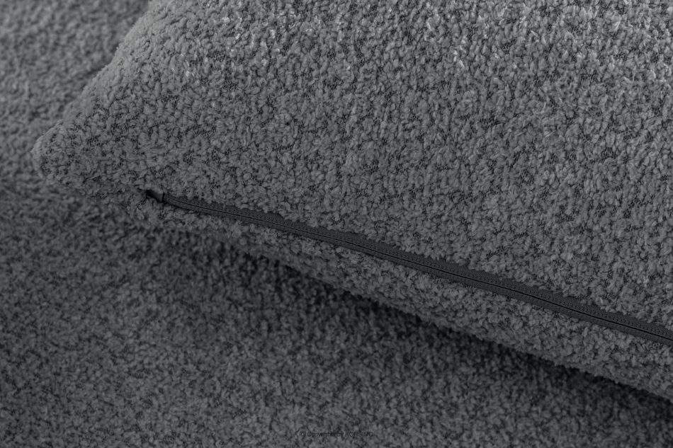 ELOSA Sessel im japanischen Stil aus dunkelgrauem Bouclé-Stoff dunkelgrau - Foto 9