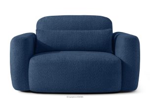 ELOSA, https://konsimo.de/kollektion/elosa/ Sessel im japanischen Stil aus dunkelblauem Bouclé-Stoff dunkelblau - Foto