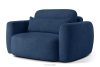 ELOSA Sessel im japanischen Stil aus dunkelblauem Bouclé-Stoff dunkelblau - Foto 3