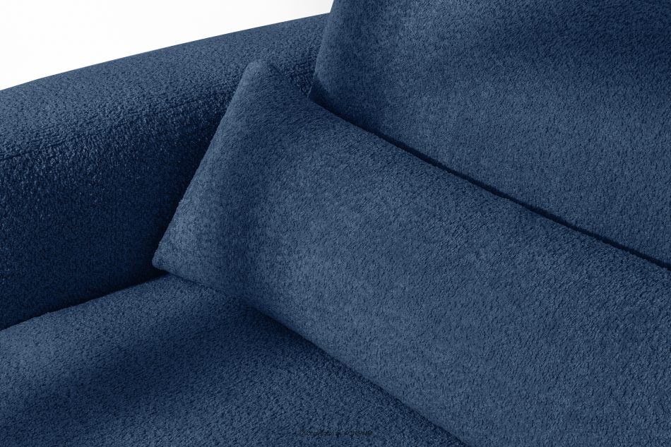 ELOSA Sessel im japanischen Stil aus dunkelblauem Bouclé-Stoff dunkelblau - Foto 7