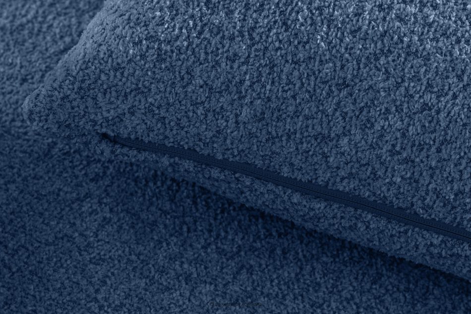 ELOSA Sessel im japanischen Stil aus dunkelblauem Bouclé-Stoff dunkelblau - Foto 9