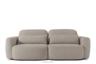 Sofa 3 Japandi aus grauem Bouclé-Stoff
