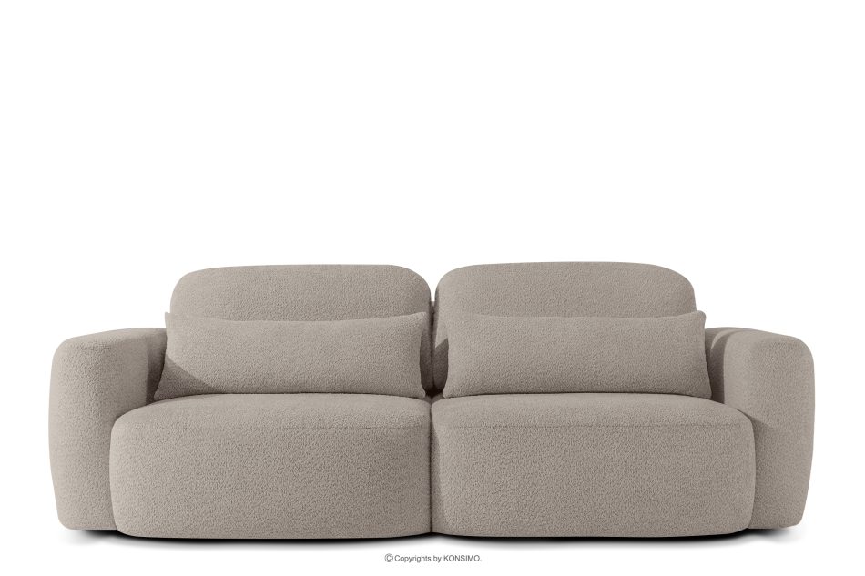 ELOSA Sofa 3 Japandi aus grauem Bouclé-Stoff grau - Foto 0