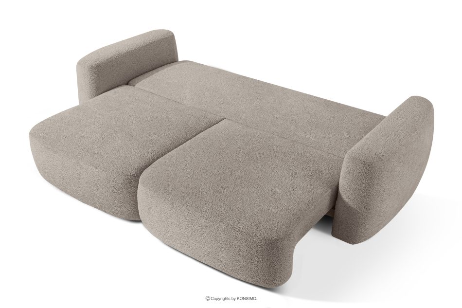 ELOSA Sofa 3 Japandi aus grauem Bouclé-Stoff grau - Foto 4