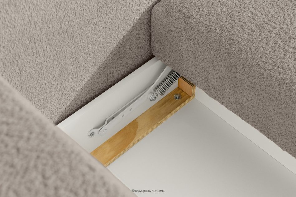 ELOSA Sofa 3 Japandi aus grauem Bouclé-Stoff grau - Foto 13