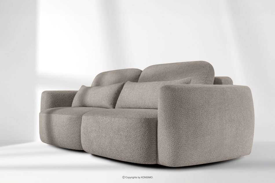 ELOSA Sofa 3 Japandi aus grauem Bouclé-Stoff grau - Foto 19