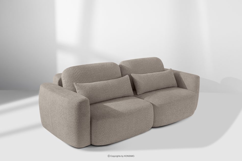 ELOSA Sofa 3 Japandi aus grauem Bouclé-Stoff grau - Foto 20