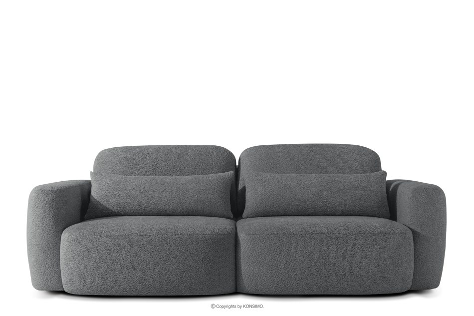 ELOSA Dreisitzer-Sofa im japanischen Stil mit Bouclé-Stoff in Dunkelgrau dunkelgrau - Foto 0