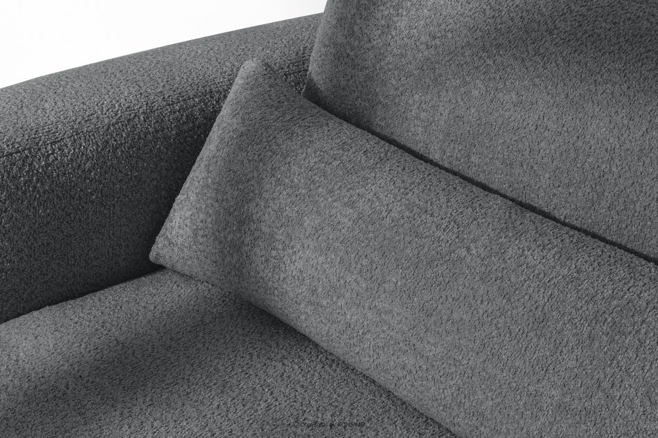 ELOSA Dreisitzer-Sofa im japanischen Stil mit Bouclé-Stoff in Dunkelgrau dunkelgrau - Foto 8