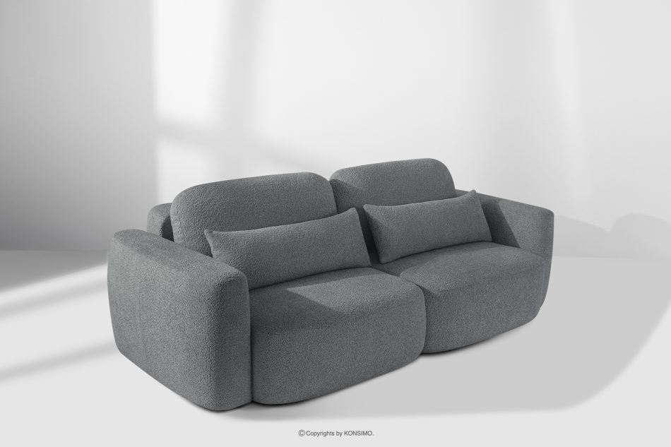ELOSA Dreisitzer-Sofa im japanischen Stil mit Bouclé-Stoff in Dunkelgrau dunkelgrau - Foto 20