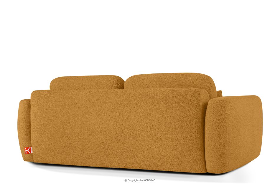 ELOSA Dreisitzer-Sofa im japanischen Stil aus honigfarbenem Bouclé-Stoff honigfarben - Foto 5