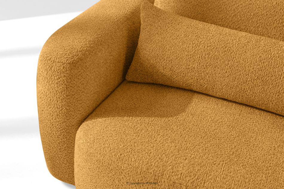 ELOSA Dreisitzer-Sofa im japanischen Stil aus honigfarbenem Bouclé-Stoff honigfarben - Foto 7