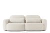 Sofa 3 Japandi aus weißem Bouclé-Stoff