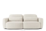 Sofa 3 Japandi aus weißem Bouclé-Stoff