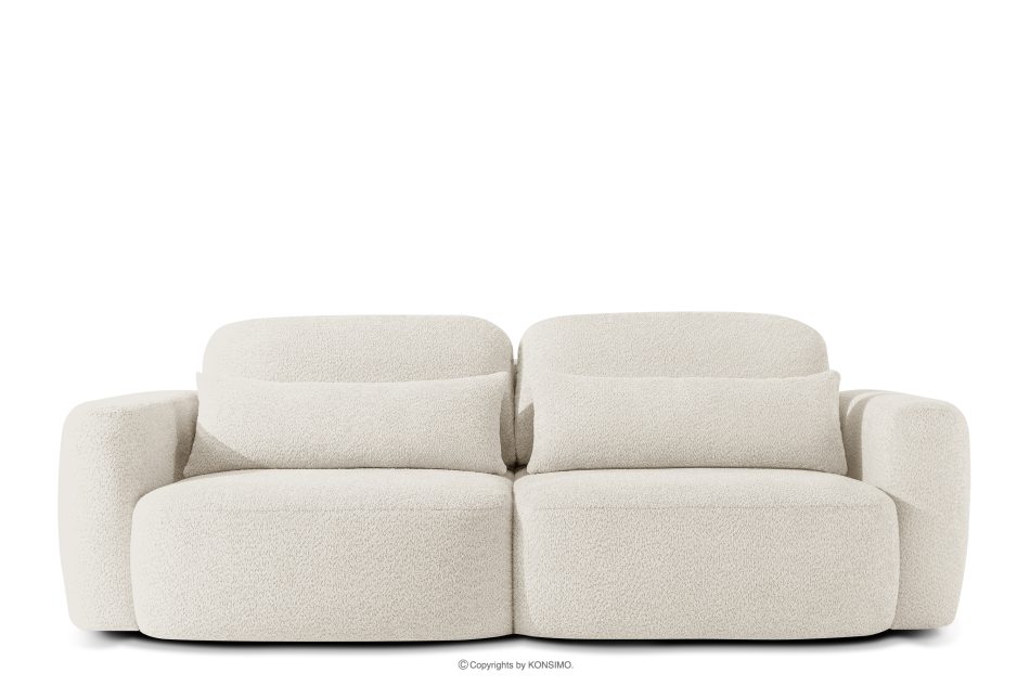 ELOSA Sofa 3 Japandi aus weißem Bouclé-Stoff weiß - Foto 0