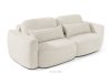 ELOSA Sofa 3 Japandi aus weißem Bouclé-Stoff weiß - Foto 4