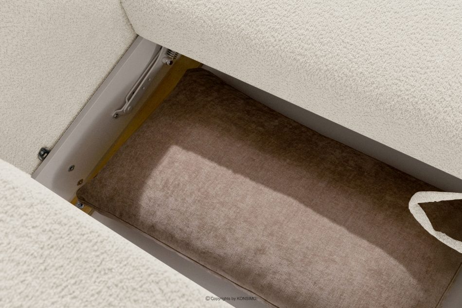 ELOSA Sofa 3 Japandi aus weißem Bouclé-Stoff weiß - Foto 14