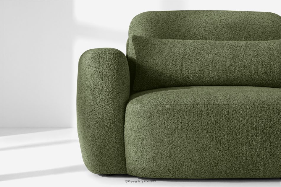 ELOSA Dreisitzer-Sofa im japanischen Stil mit Bouclé-Stoff in Olivgrün olivgrün - Foto 6