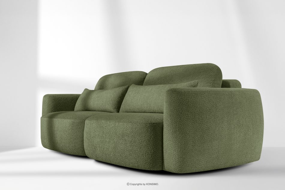 ELOSA Dreisitzer-Sofa im japanischen Stil mit Bouclé-Stoff in Olivgrün olivgrün - Foto 19