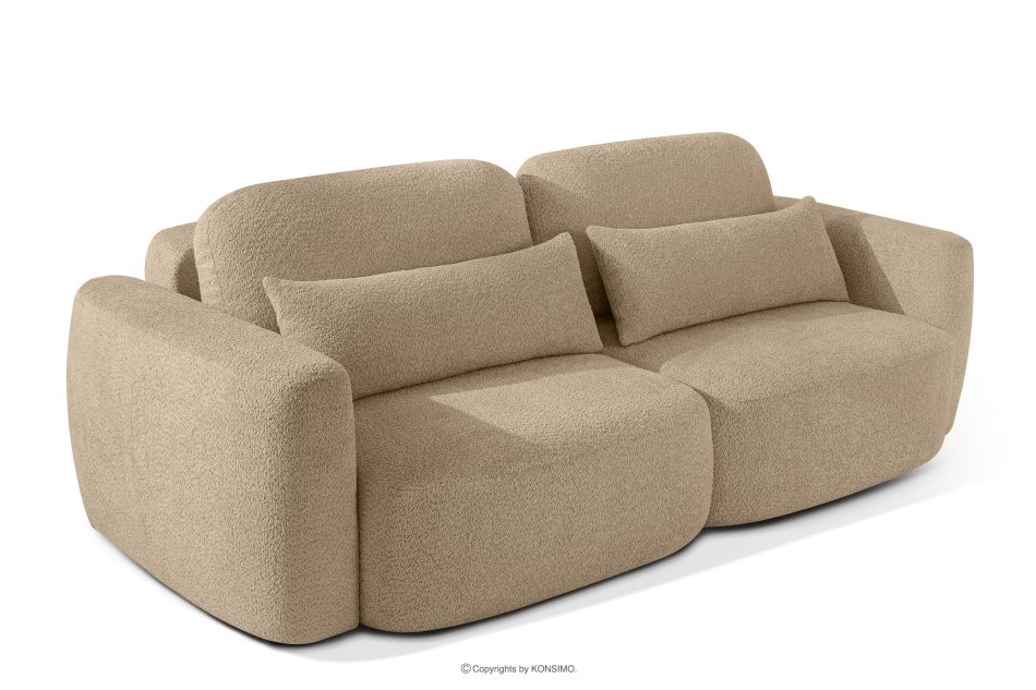 ELOSA Sofa 3 Japandi aus beigem Bouclé-Stoff beige - Foto 3