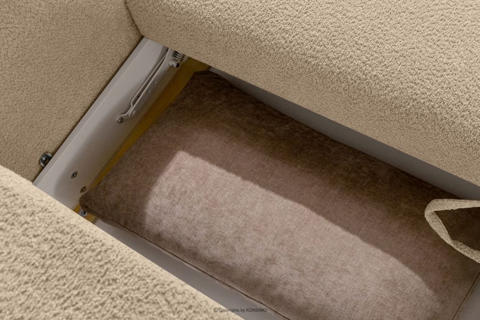 ELOSA Sofa 3 Japandi aus beigem Bouclé-Stoff beige - Foto 14