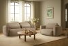 ELOSA Sofa 3 Japandi aus beigem Bouclé-Stoff beige - Foto 22