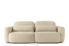 Sofa 3 Japandi aus hellbeigem Bouclé-Stoff