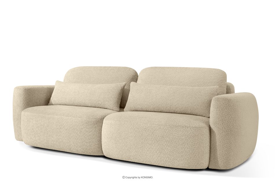 ELOSA Sofa 3 Japandi aus hellbeigem Bouclé-Stoff hellbeige - Foto 2