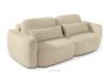 ELOSA Sofa 3 Japandi aus hellbeigem Bouclé-Stoff hellbeige - Foto 4
