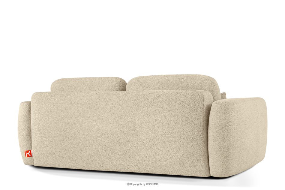 ELOSA Sofa 3 Japandi aus hellbeigem Bouclé-Stoff hellbeige - Foto 5