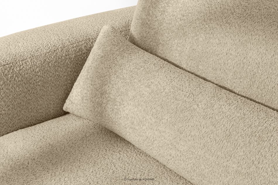 ELOSA Sofa 3 Japandi aus hellbeigem Bouclé-Stoff hellbeige - Foto 8