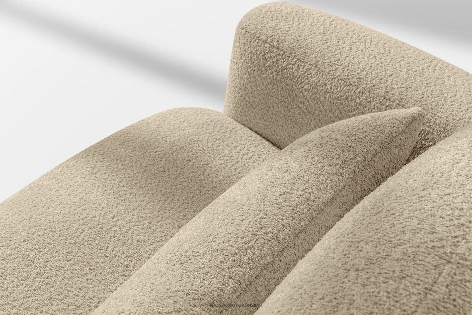 ELOSA Sofa 3 Japandi aus hellbeigem Bouclé-Stoff hellbeige - Foto 11