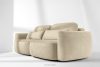 ELOSA Sofa 3 Japandi aus hellbeigem Bouclé-Stoff hellbeige - Foto 20