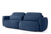 ELOSA Dreisitzer-Sofa im japanischen Stil mit Bouclé-Stoff in Marineblau dunkelblau - Foto 3