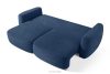 ELOSA Dreisitzer-Sofa im japanischen Stil mit Bouclé-Stoff in Marineblau dunkelblau - Foto 5