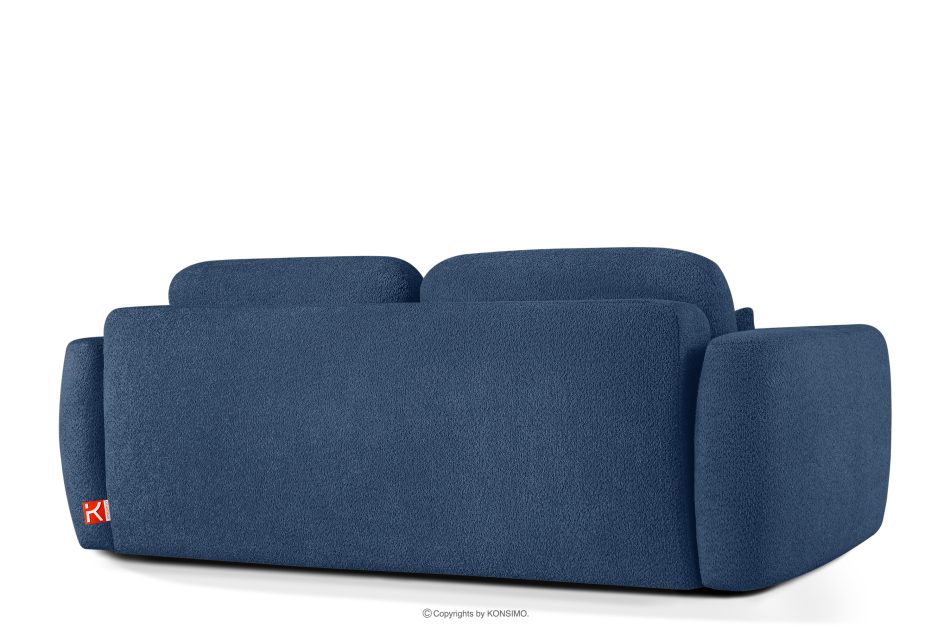 ELOSA Dreisitzer-Sofa im japanischen Stil mit Bouclé-Stoff in Marineblau dunkelblau - Foto 5