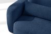 ELOSA Dreisitzer-Sofa im japanischen Stil mit Bouclé-Stoff in Marineblau dunkelblau - Foto 8