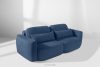 ELOSA Dreisitzer-Sofa im japanischen Stil mit Bouclé-Stoff in Marineblau dunkelblau - Foto 21