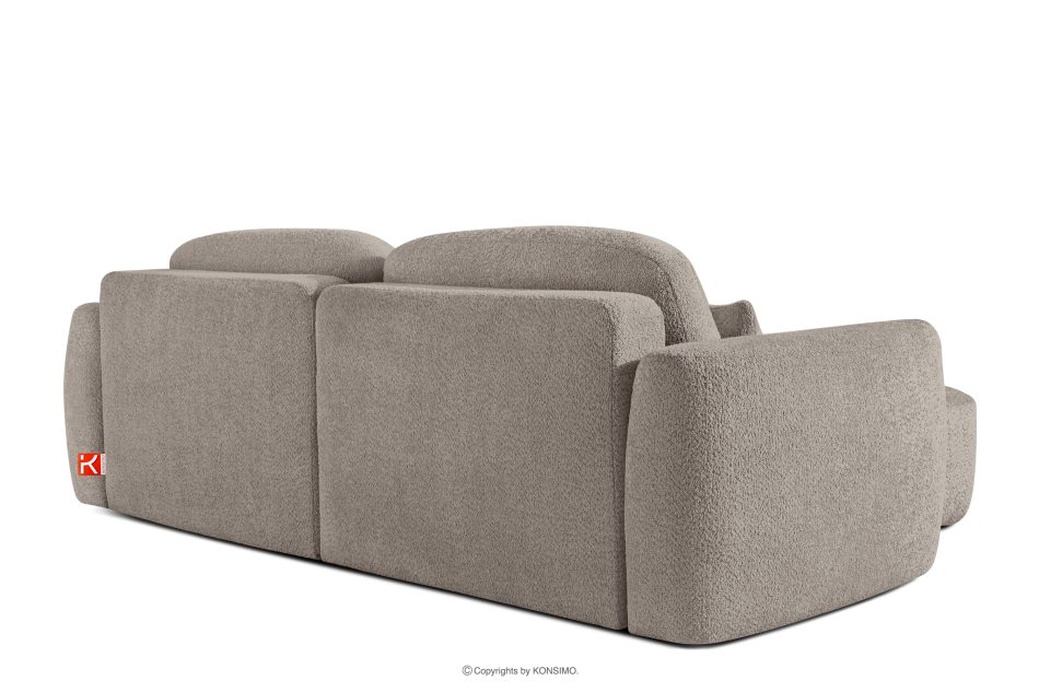ELOSA Japandi-Ecksofa aus Bouclé-Stoff, rechts, grau grau - Foto 5